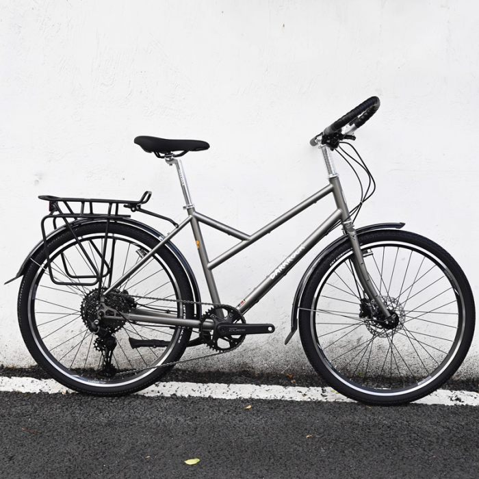 Darkrock Haikui Retro Bike 26" Cromoly Steel Touring Bike with 11-Speed Shimano CUES U6000 & Hydraulic Disc Brakes - Image 17